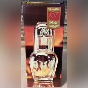 Crystal Clear Tulip Water Carafe Set - Clear